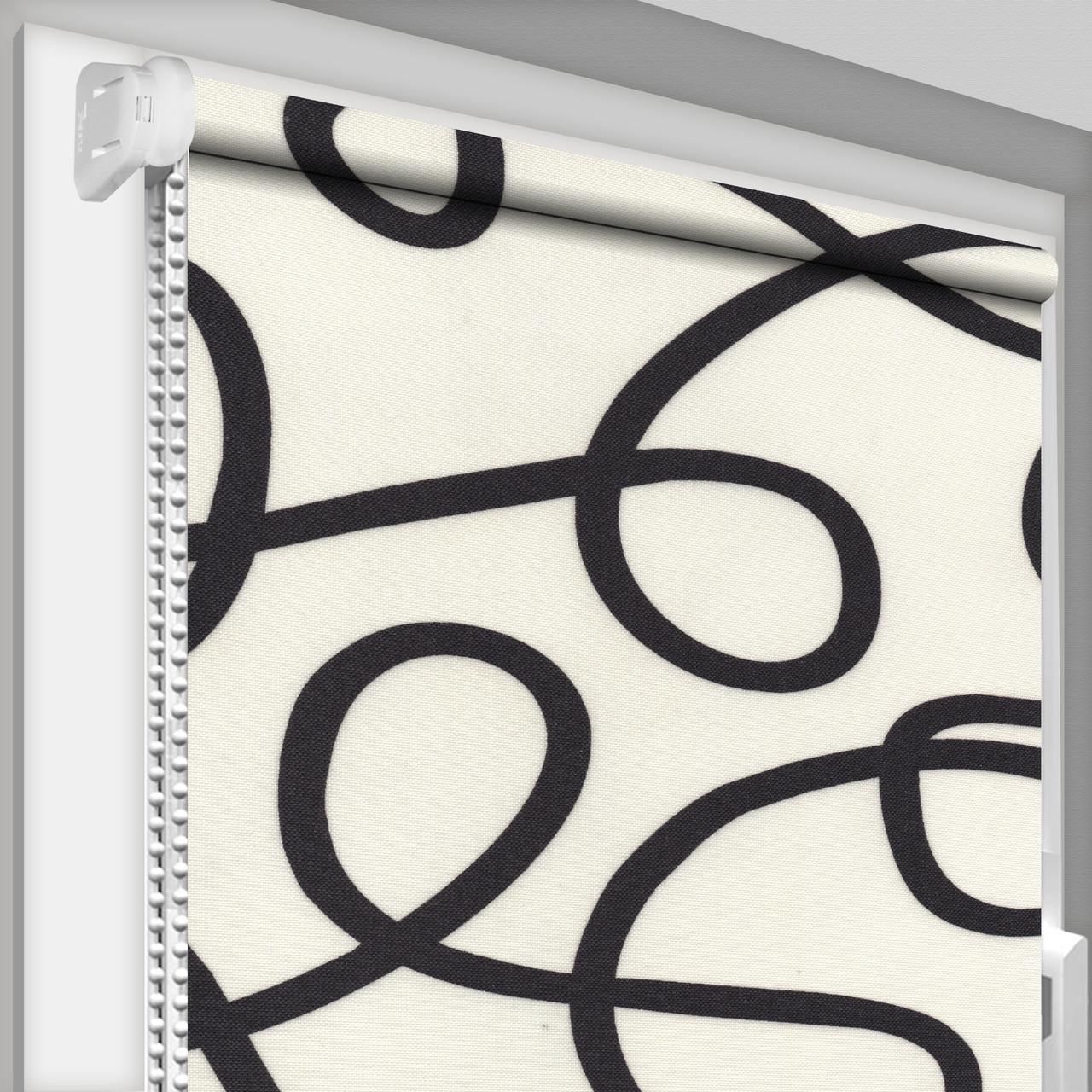 Рулонная штора DECO SHARM Геометрия 5215 открытого типа 52,5х170 см Бежевый (geom5215-10)