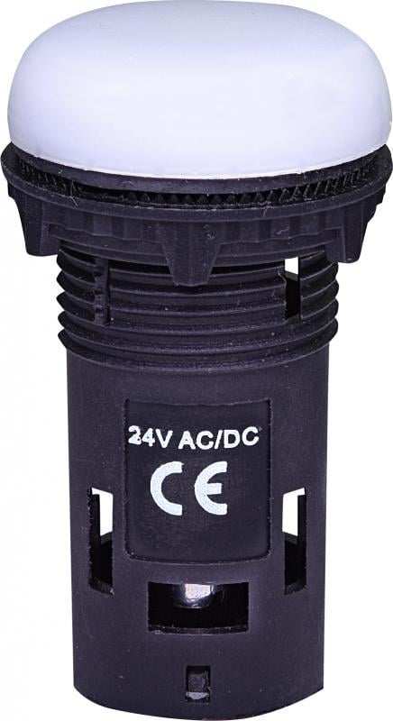 Лампа сигнальна ETI ECLI-024C-W 22 мм матова LED 24 V AC/DC Білий (4771215)