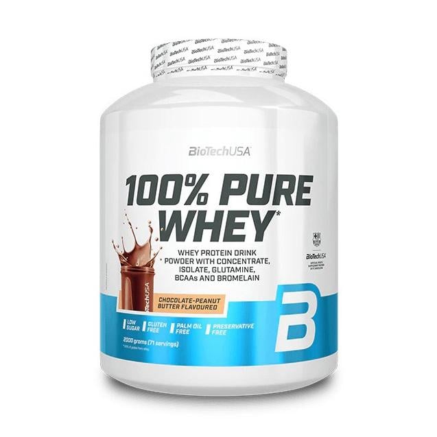 Протеин сывороточный BioTech 100% Pure Whey 2 кг Шоколад с арахисовой пастой Протеин сывороточный BioTech 100% Pure Whey 2 кг Шоколад с арахисовой пастой