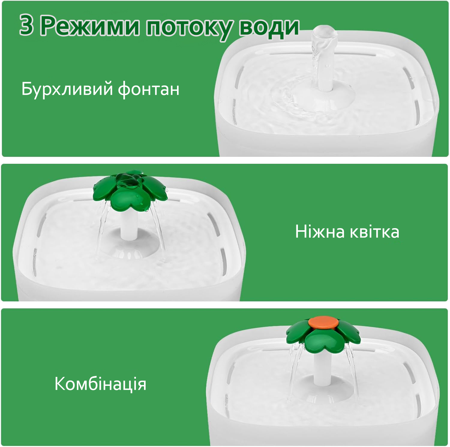Фонтан питьевой для кошек и собак Opetty simple с фильтром 2 л Белый - фото 2