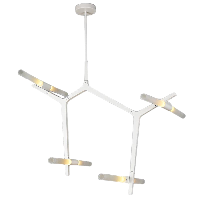 Люстра Bulb на 8 ламп Білий (56-LPR189-8 WH)