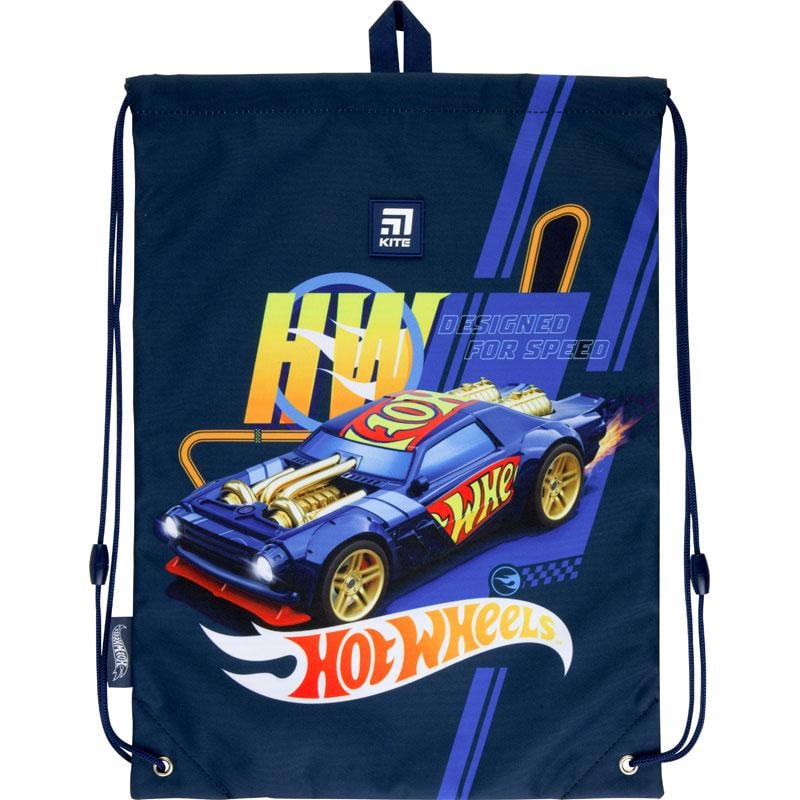 Сумка для обуви KITE Education Hot Wheels 46х33 см Синий (HW21-600M-2)
