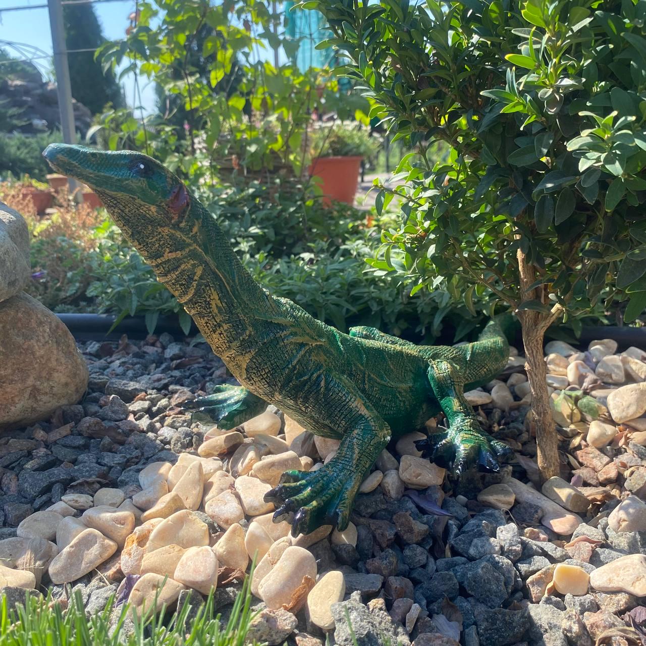 Комплект садових фігур Алігатор 9x15x43 см та Варан 53x20x19 см - фото 5