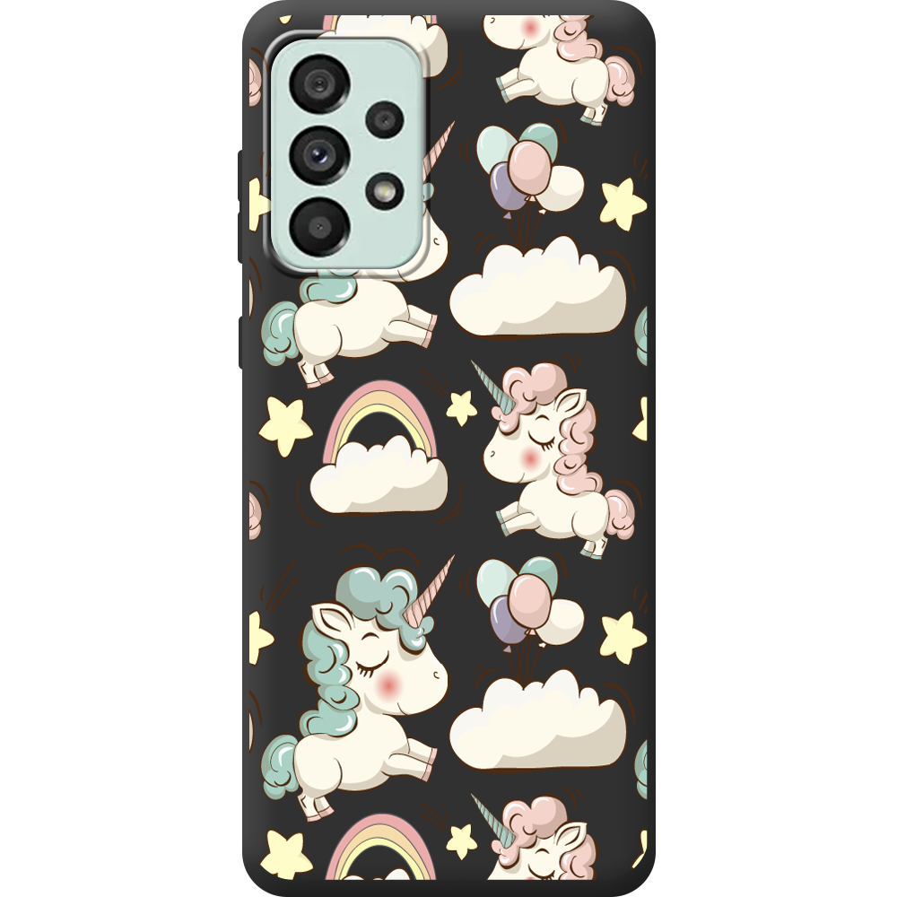 Чохол BoxFace Samsung Galaxy A73 5G (A736) Unicorns Чорний силікон (44139-cc2-44172)