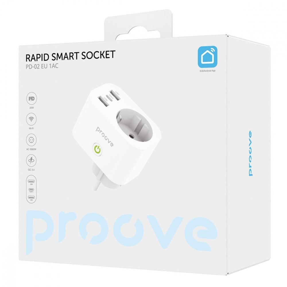 Розетка Smart Proove Rapid Socket PD-02 EU 1AC White - фото 2