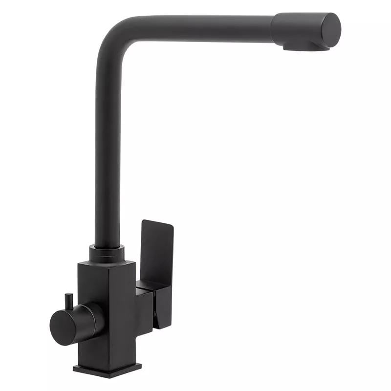 Смеситель для кухни Wezer PRO4C-02-BLACK на две воды Черный (157860)