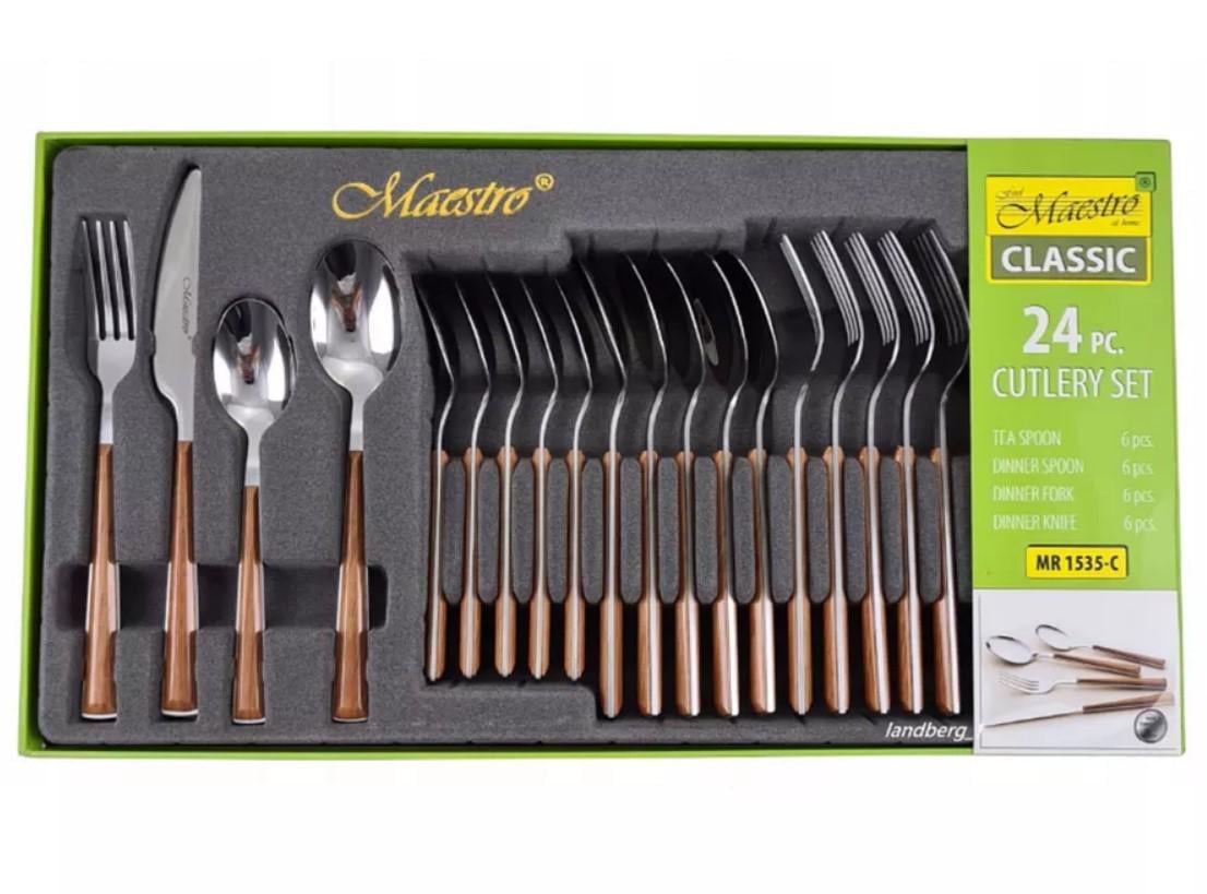 Набор Maestro MR 1535C для приема шести гостей 24 столовых прибора (2104618762)