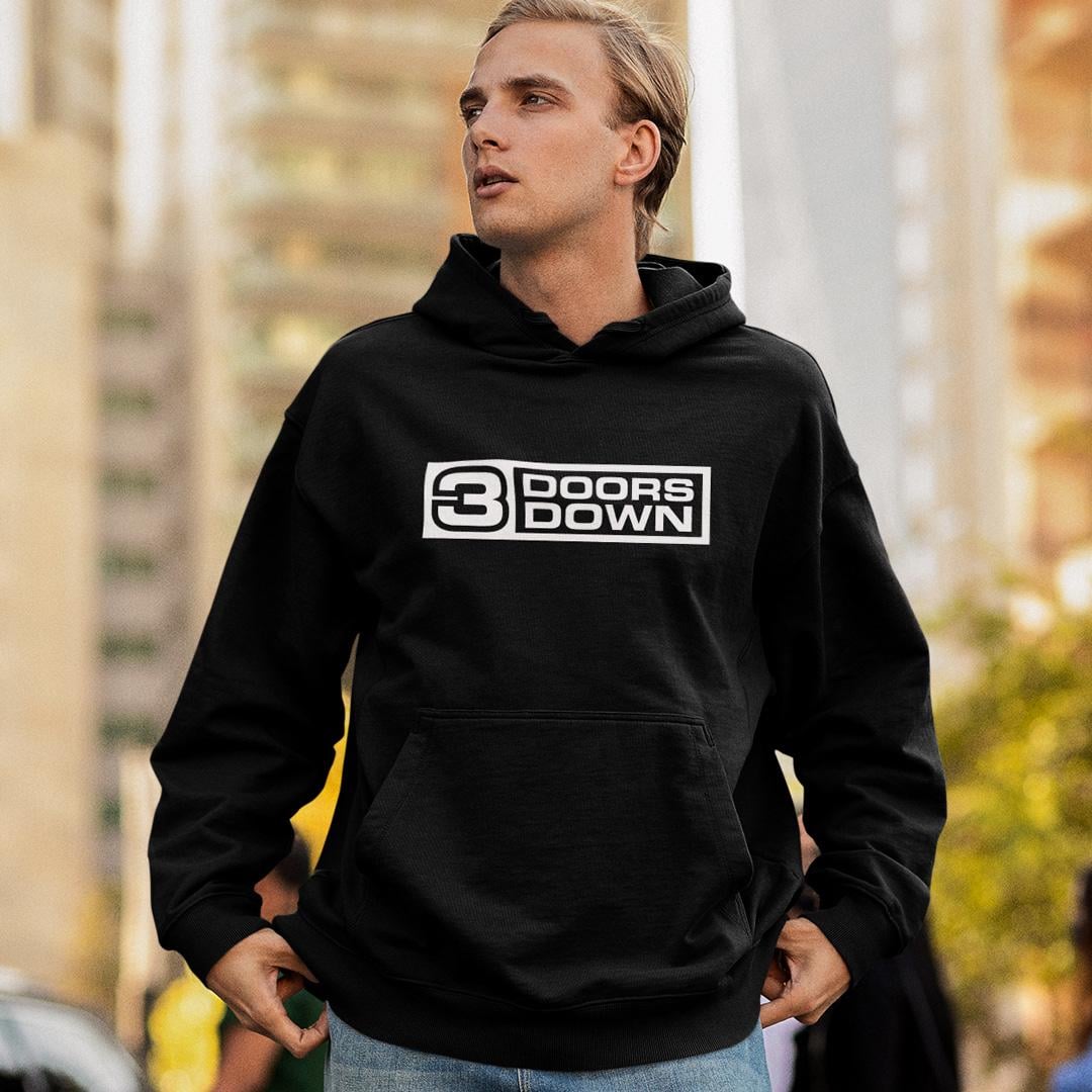 Худі чоловічий флісовий Three doors down Logo S Чорний (32698986)