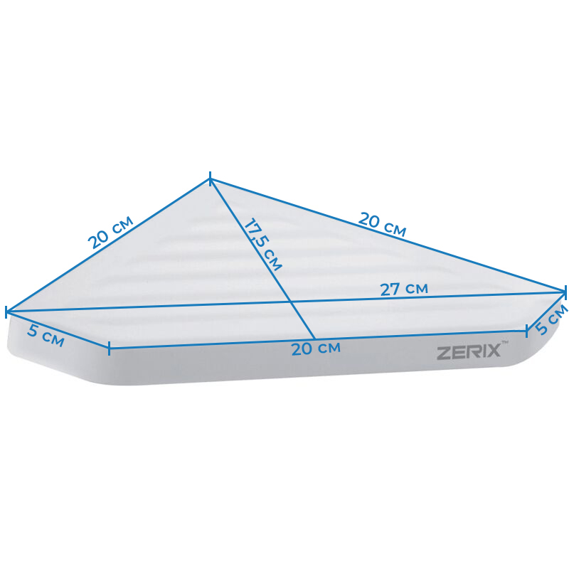 Полка угловая пластиковая ZERIX A8021 (ZX2815) - фото 2