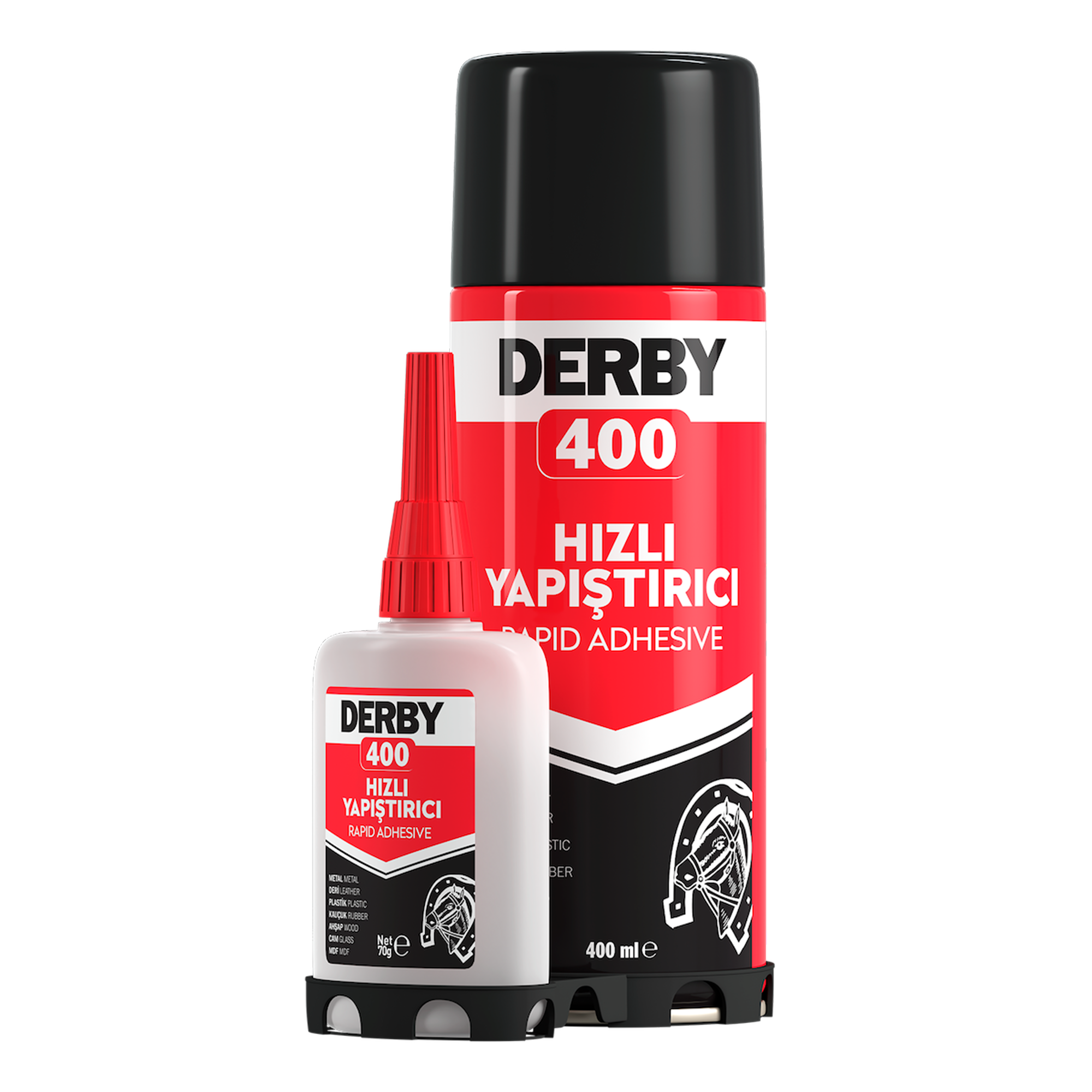 Клей гелевой с активатором Derby 400+90 моментальный контактный (28150790)