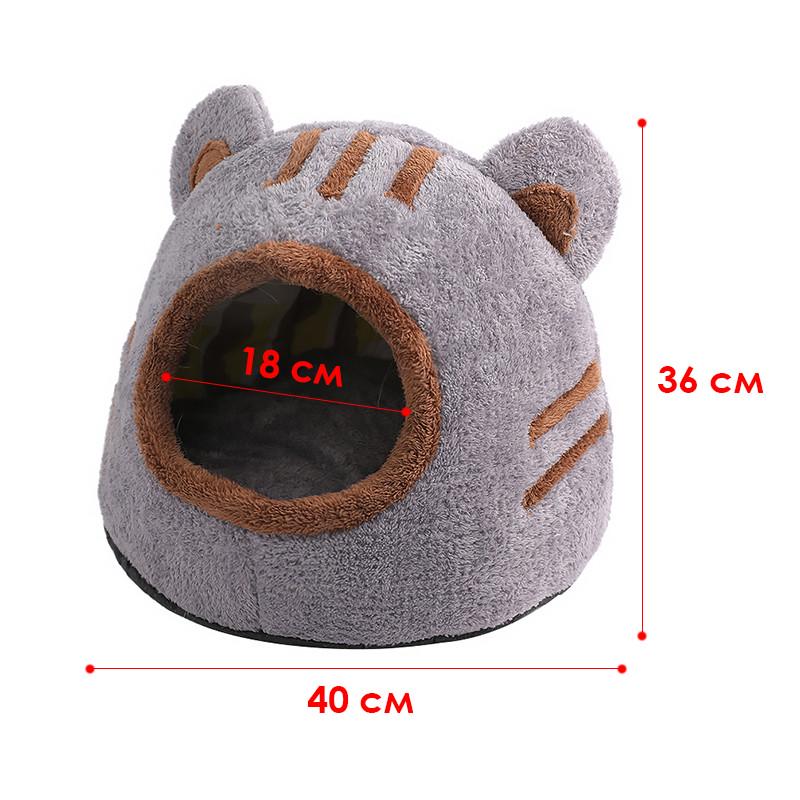 Домик для котов Taotaopets 569902 Bear house 40х40х36 см Gray - фото 5