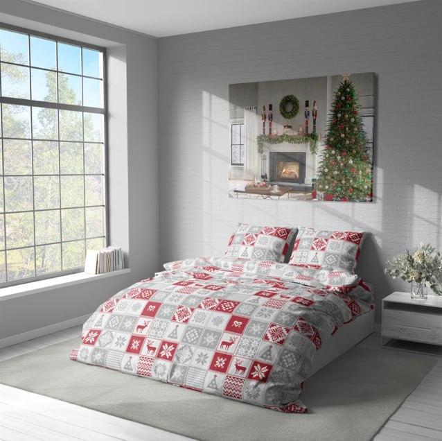 Постельное белье Новогодняя евро 200х220 наволочки 70х70 см 2 шт. Серый (Д-P-0173-03) - фото 3 Постельное белье Новогодняя евро 200х220 наволочки 70х70 см 2 шт. Серый (Д-P-0173-03) - фото 3