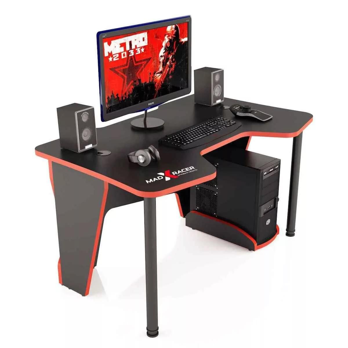 Стол геймерский CNC Mebli Comfort GT14 1400 мм Black/Red
