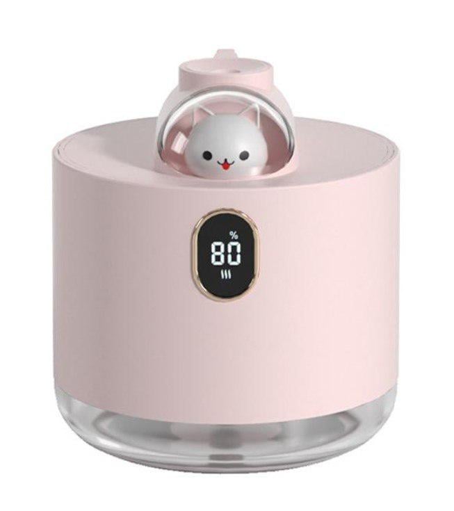 Нічник-зволожувач повітря Mommy Bag Киця-Космонавт USB 500 мл Рожевий (141359)