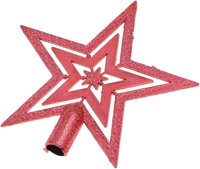 Різдвяна топпер-зірка для ялинки 19 см декоративна верхівка (300068)