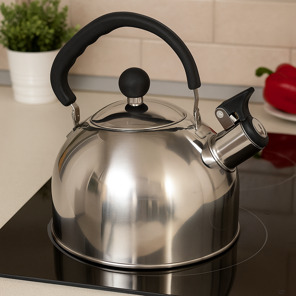 Чайник для плиты BasicSteel со свистком нержавеющая сталь/одинарное дно 2,5 л (28410949) - фото 6 Чайник для плиты BasicSteel со свистком нержавеющая сталь/одинарное дно 2,5 л (28410949) - фото 6