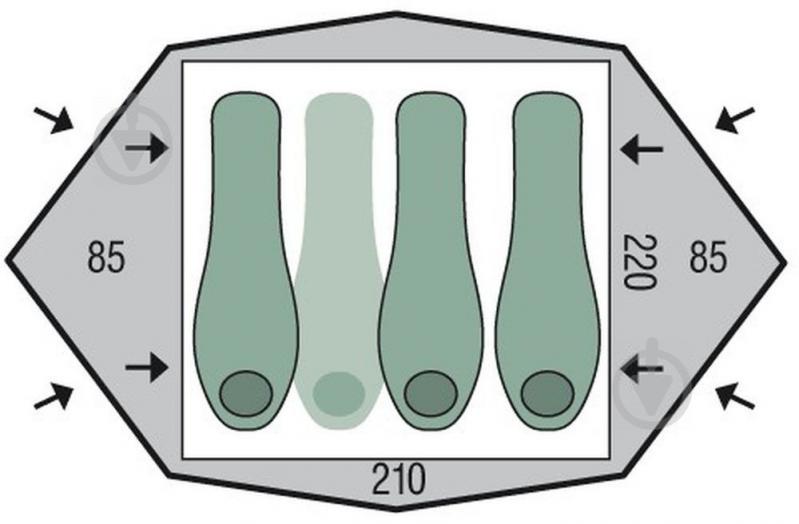 Намет Pinguin Tornado 3 Оливковий - фото 2