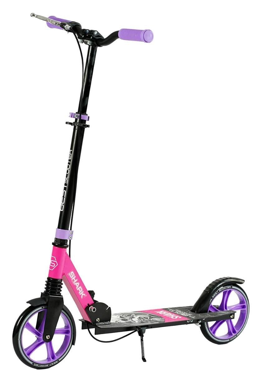 Самокат двухколесный Best Scooter колеса PU/1 амортизатор с ручным тормозом/зажим руля Black/Pink (147539) Самокат двухколесный Best Scooter колеса PU/1 амортизатор с ручным тормозом/зажим руля Black/Pink (147539)