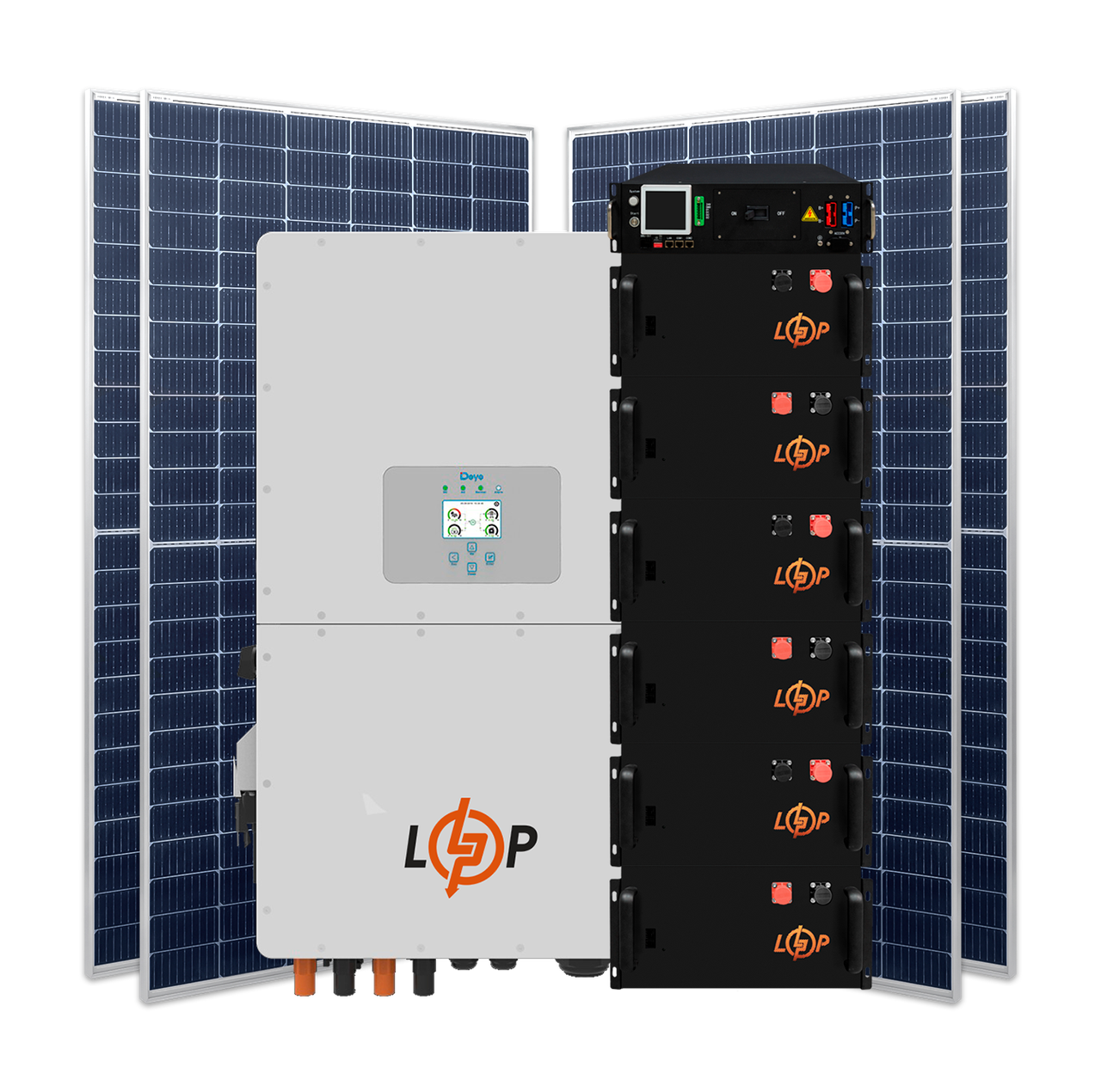 Станция гибридная 30 кВт 3ф. с LiFePO4 на 30 кВт двусторонние панели (2479154716)