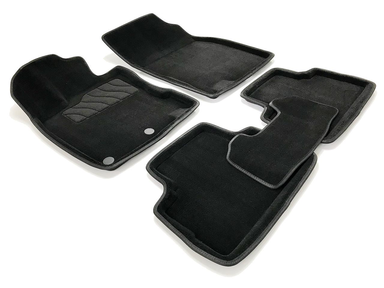 Коврики в салон ворсовые 3D Seintex Nissan Qashqai II 2013- 5 шт. Черный 85870