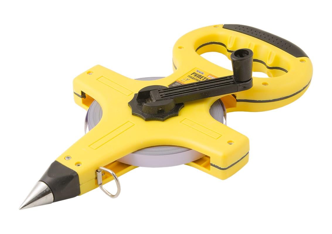 Гедезическая рулетка MasterTool 50 м х 13 мм стальное полотно (67-5013) Гедезическая рулетка MasterTool 50 м х 13 мм стальное полотно (67-5013)