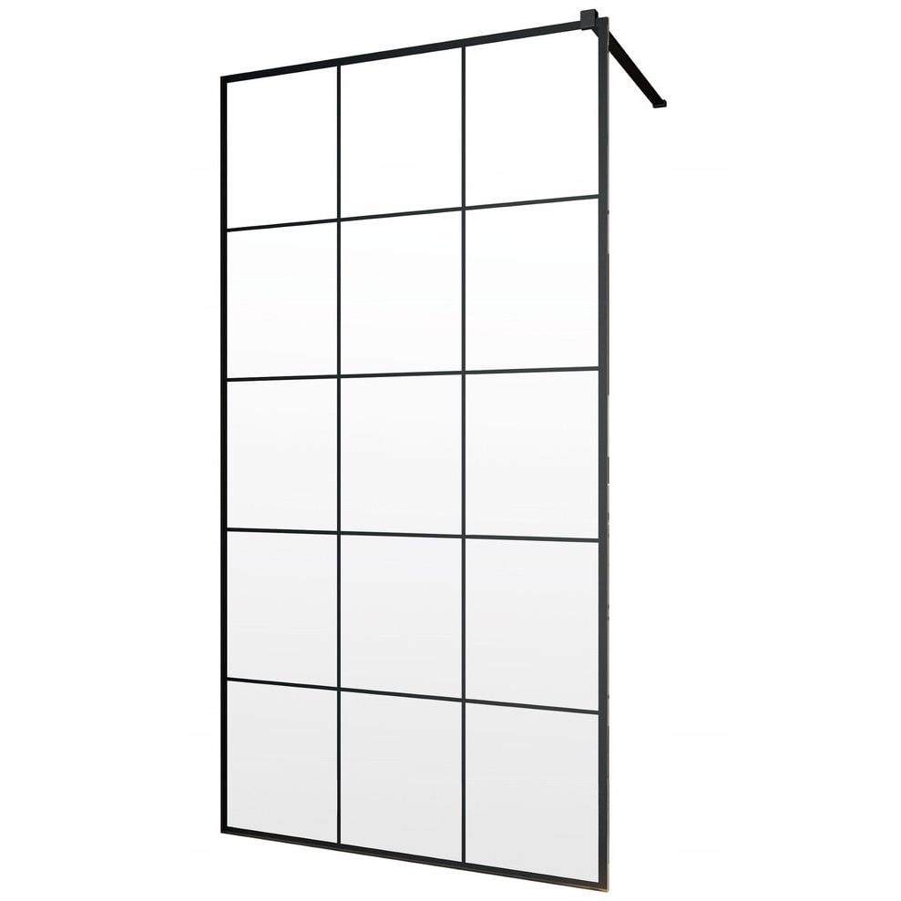 Душевая стенка с держателем Radaway Modo New Black II 389124-54-55 120x200 см профиль Черный (182730)