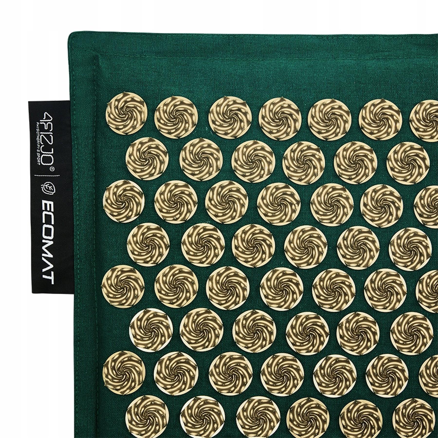 Коврик акупунктурный 4FIZJO Eco Mat Аппликатор Кузнецова с подушкой 130x50 см Navy Green/Gold (25808) - фото 4