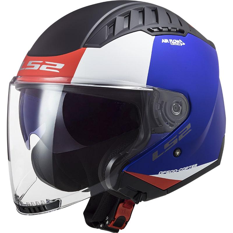 Мотошлем LS2 OF600 Copter Urbane S Matt Blue/Red (13883)