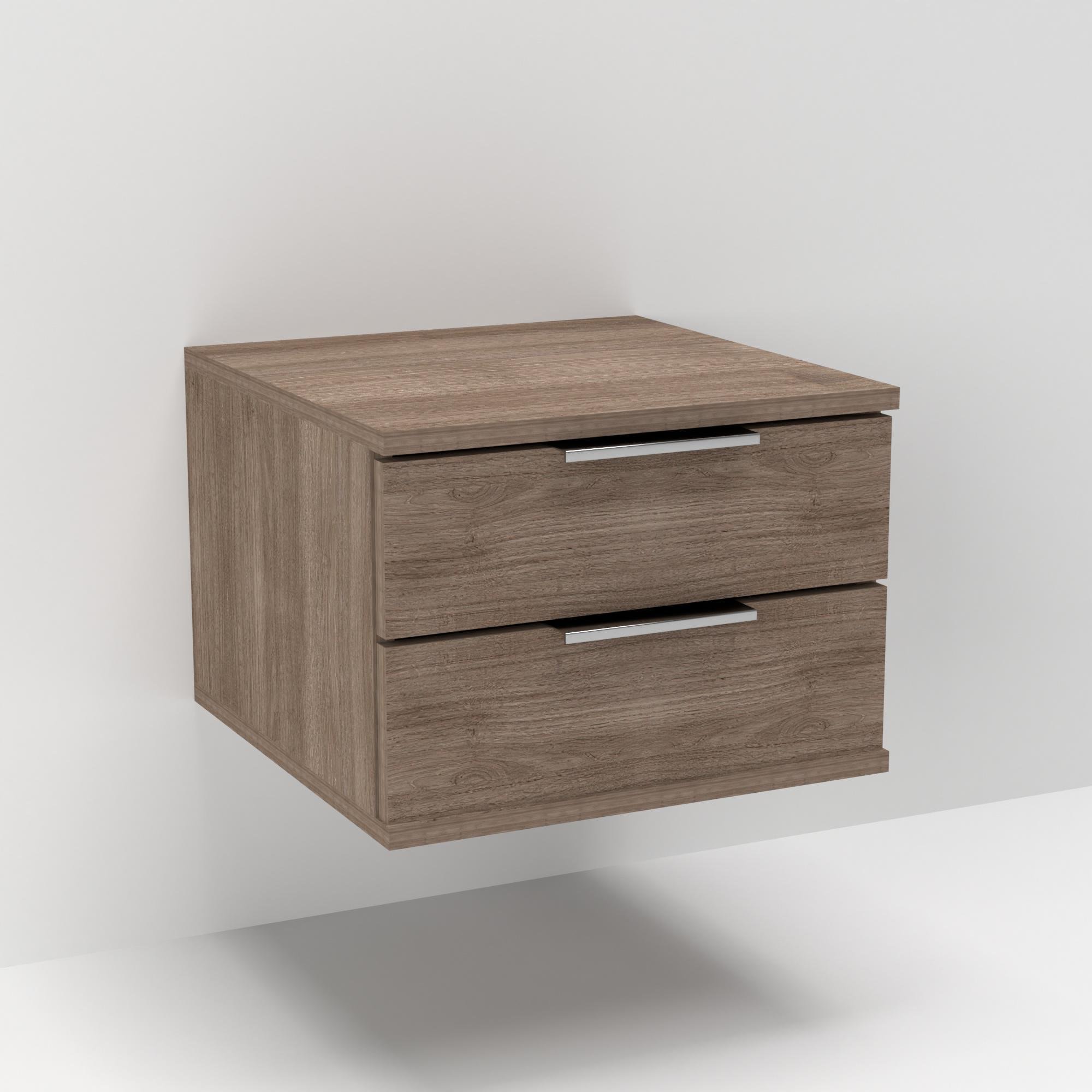 Тумба прикроватная подвесная Кристал 400х400х290 мм Дуб Шамони темный (132213) Тумба прикроватная подвесная Кристал 400х400х290 мм Дуб Шамони темный (132213)