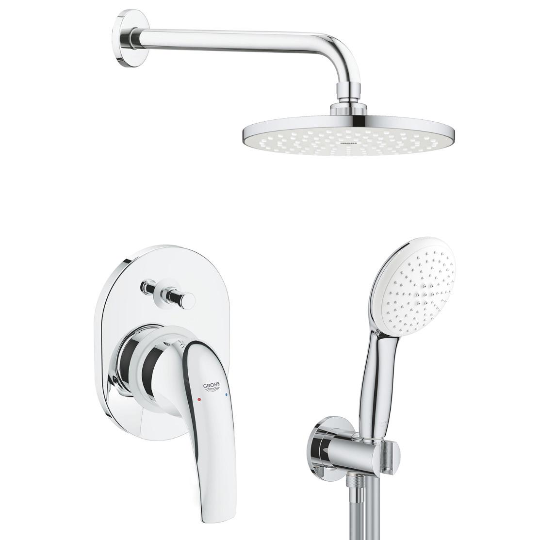 Душевая система скрытого типа Grohe BauCurve UA29043003 с верхним душем Хром (229993)