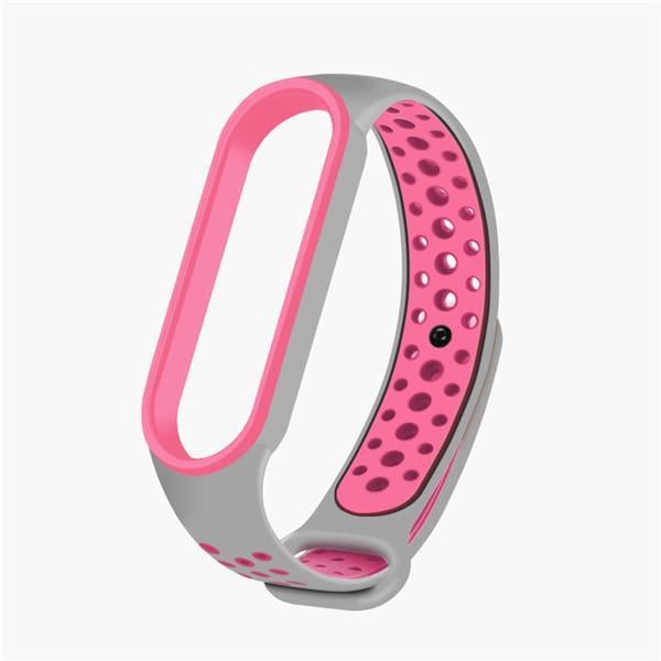 Ремешок для Mi Band 5/6/7 Sport Grey/Rose (29782266)
