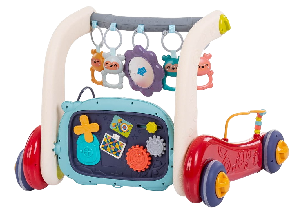 Ходунки детские музыкальные ходунки с подсветкой Бизиборд 3в1 Бежево-красный (5c40efa2)