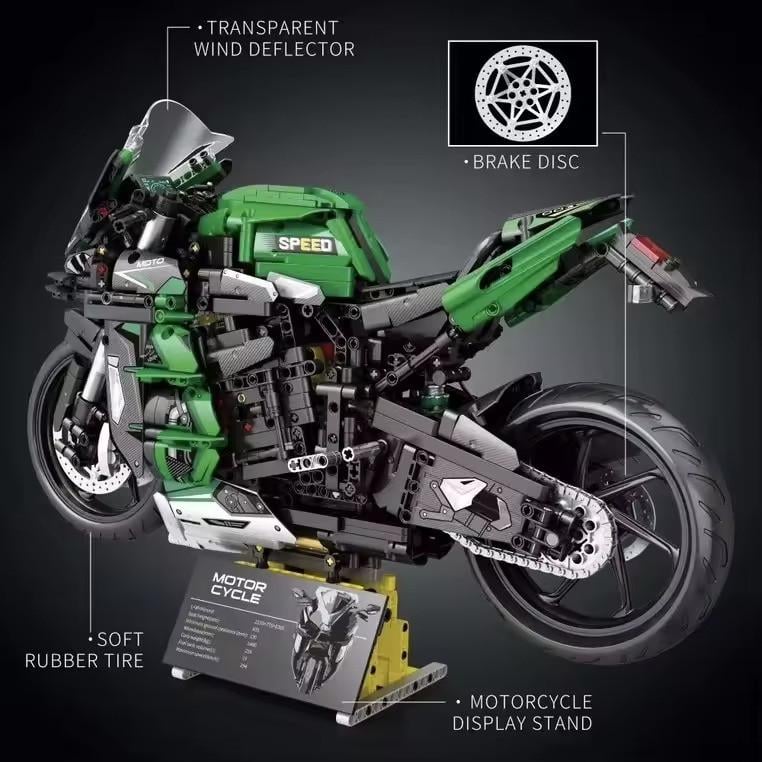 Конструктор дитячий Мотоцикл спортивний 2088 деталей (2402604425) - фото 6 Конструктор дитячий Мотоцикл спортивний 2088 деталей (2402604425) - фото 6