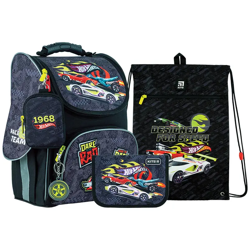 Рюкзак Kite SET_HW22-501S Hot Wheels с пеналом и сумкой для обуви (000994188)