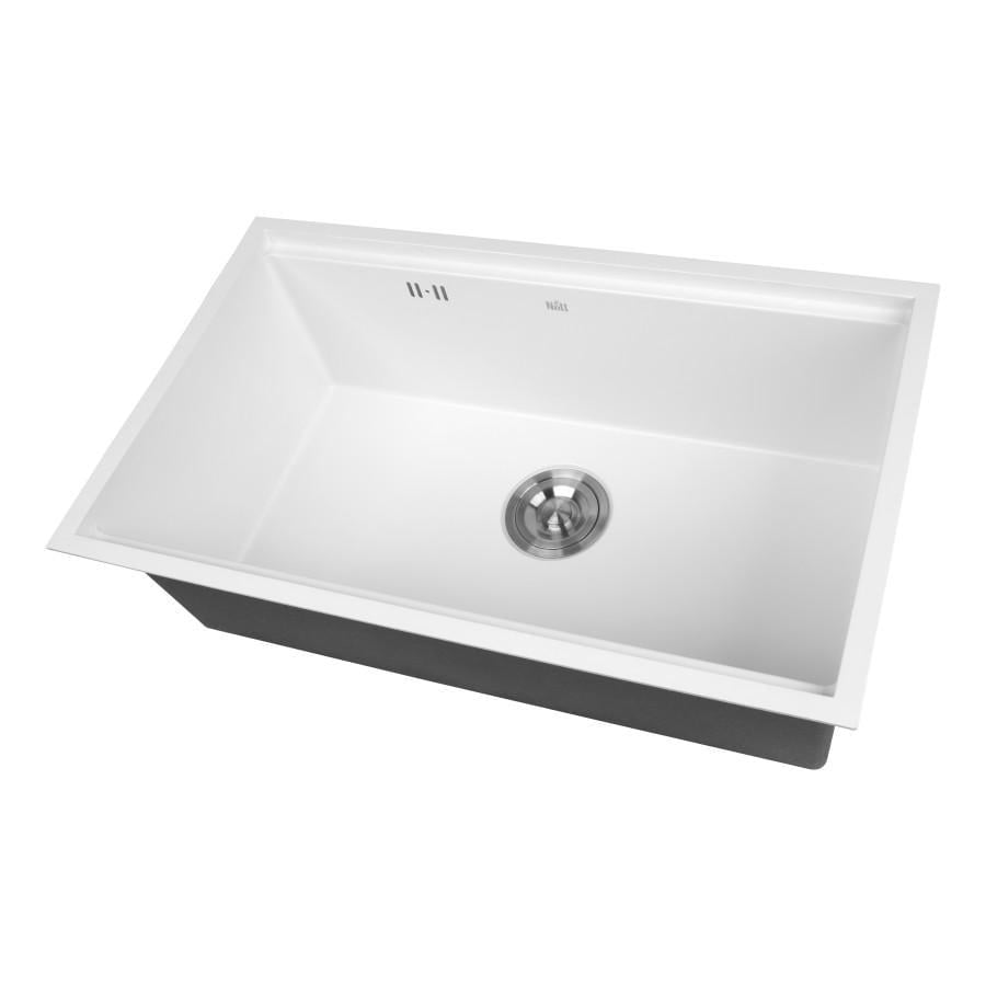 Мойка для кухни интегрированная Nett NW-7042 Decor Honeycomb нержавеющая сталь 1 мм Белый (NET-044020)