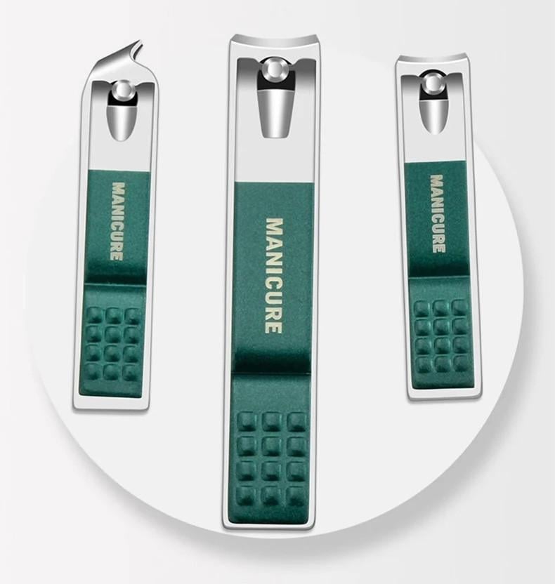 Манікюрний набір з нержавіючої сталі 9 пр. зі шкіряним чохлом Зелений - фото 5