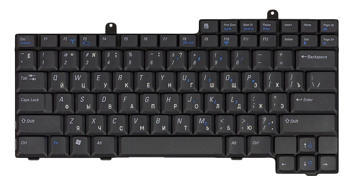 Клавиатура для ноутбука Dell Latitude D531/D505/D600/D800 Inspiron 500M/510M/600M Black