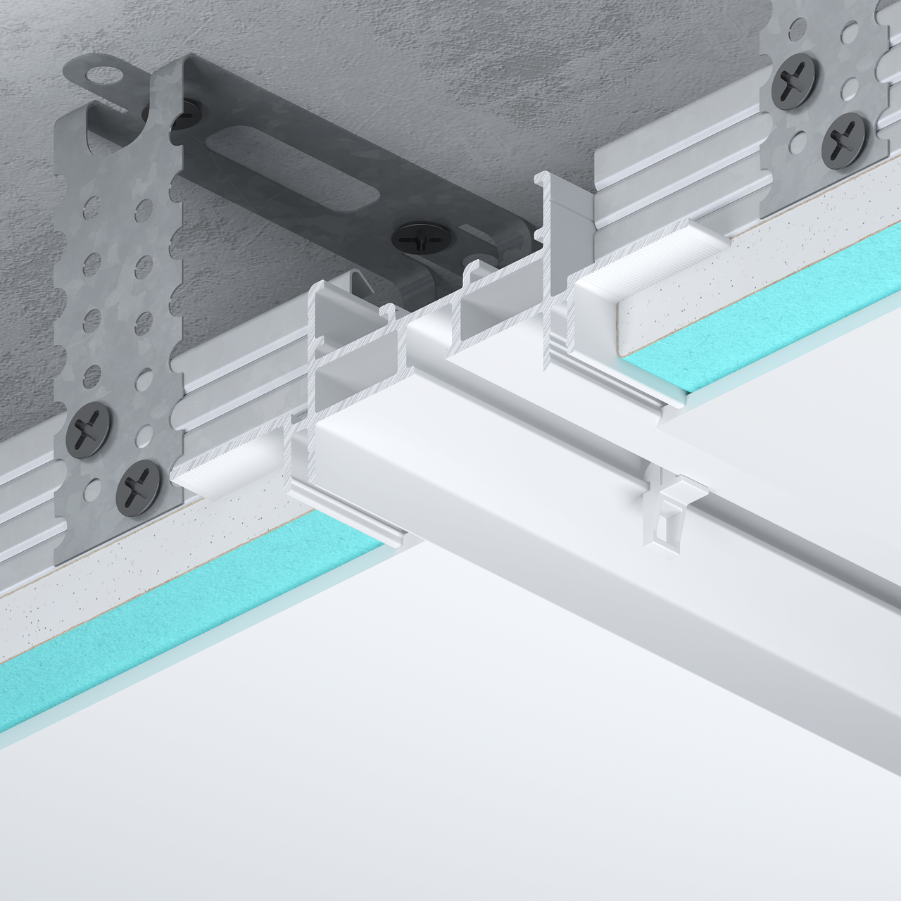 Карниз однорядный FSPRO алюминиевый 1 м Белый (F2.CR1150W)