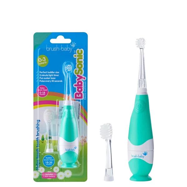 Звукова зубна щітка для дітей Brush-Baby BabySonic від 0-3 років Зелений (2132819706) - фото 2