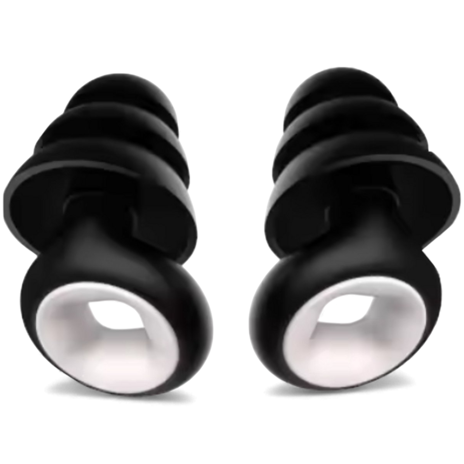 Беруши для плавания трехслойные силиконовые с акустическим фильтром Черно-белый - фото 1 Беруши для плавания трехслойные силиконовые с акустическим фильтром Черно-белый - фото 1