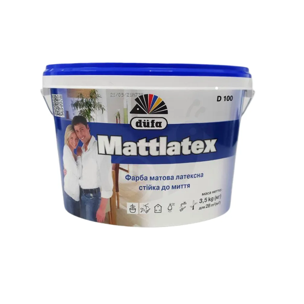 Краска Dufa MattLatex D100 матовая 3,5 кг (2359)