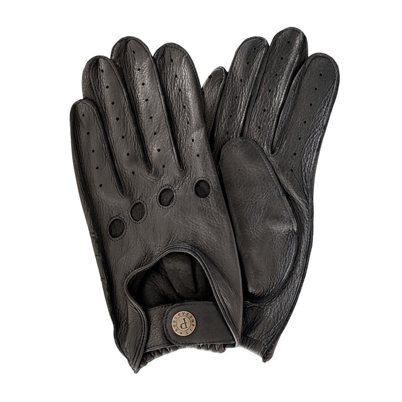 Перчатки мужскиеPitas водительские из оленьей кожи р. 10,5 Черный (5002)