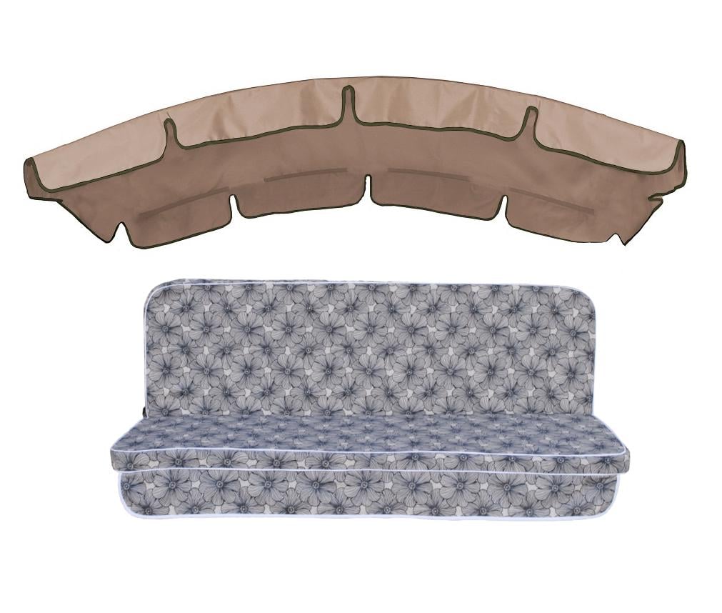 Комплект подушек к качелям eGarden Diva 180x110x6 c тен 120х210 Кофейный Комплект подушек к качелям eGarden Diva 180x110x6 c тен 120х210 Кофейный