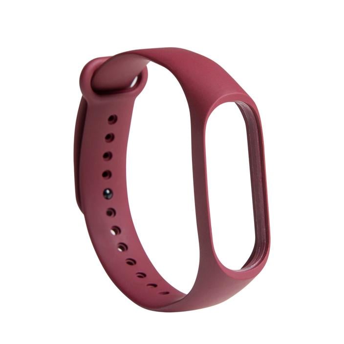 Силиконовый ремешок MRK для фитнес браслета Xiaomi Mi Band 4/3 Темно-красный (mrk21042051)