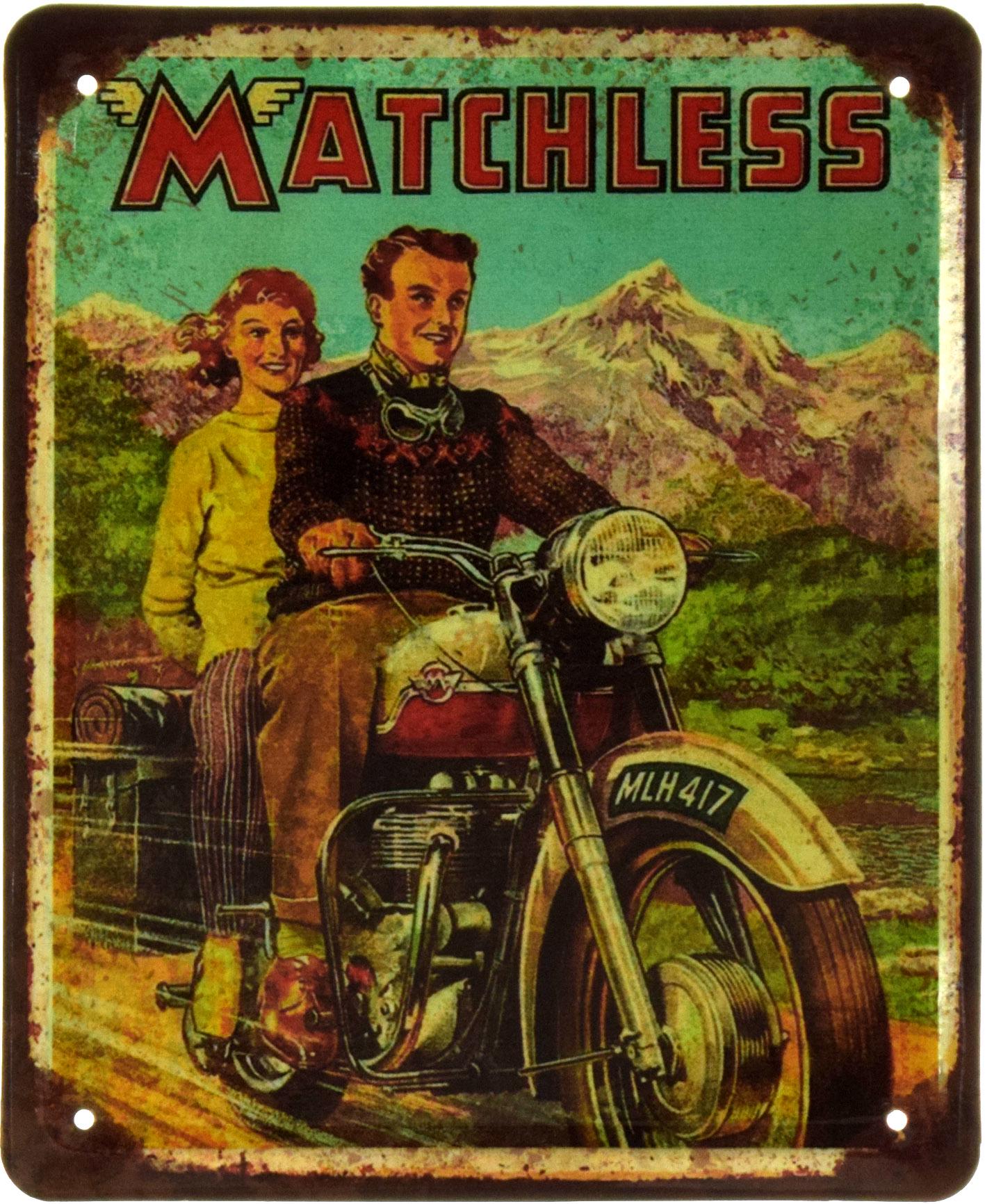 Табличка металлическая Matchless MLH 417 18x22 см