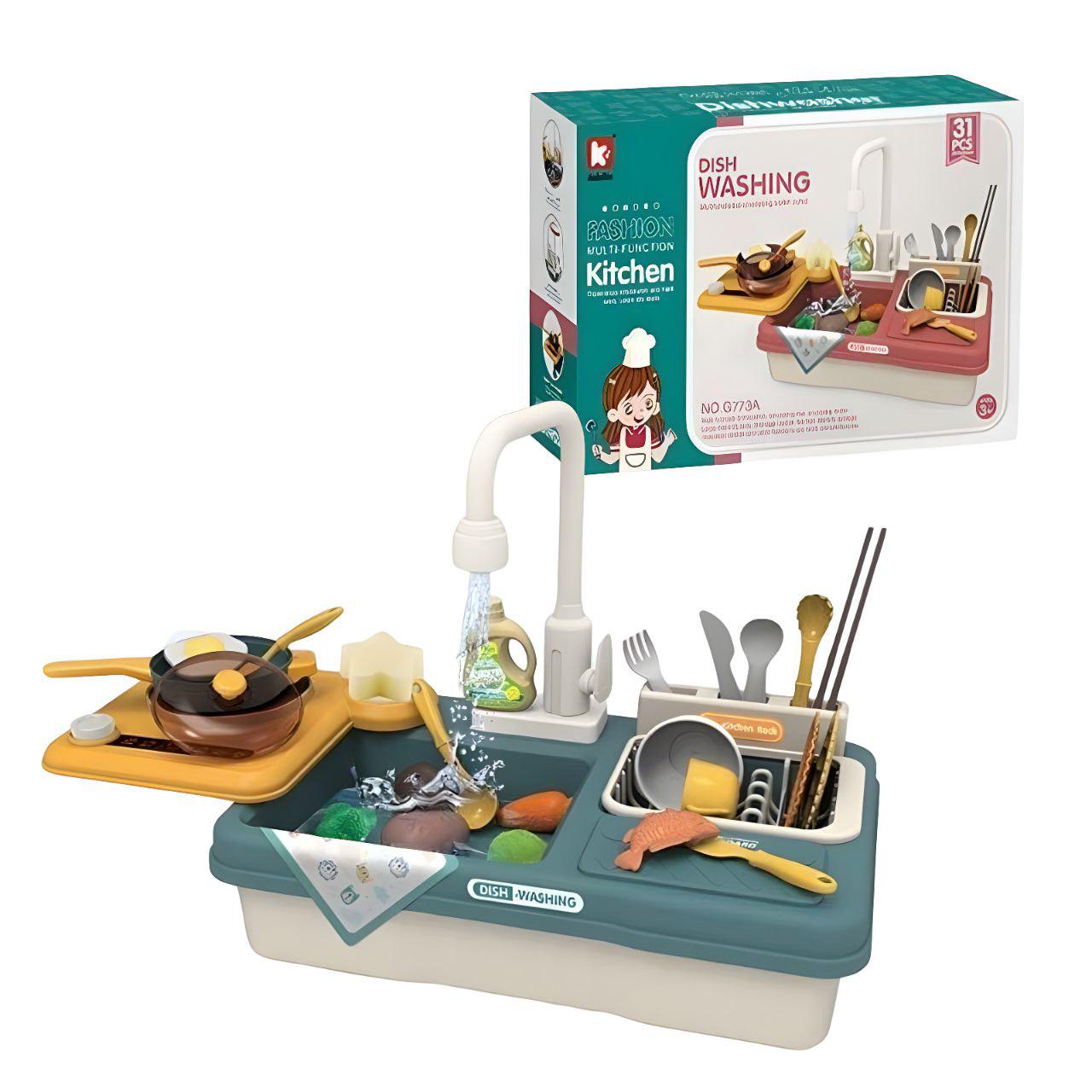Детский игровой набор кухня с раковиной и автоматической подачей воды (126729)