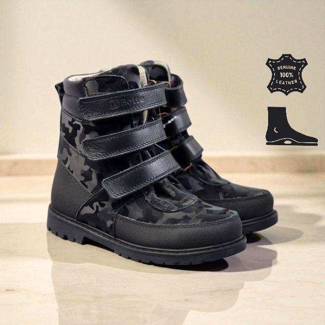 Черевики дитячі ортопедичні з натуральної шкіри р. 25 Чорний (2493762461) - фото 2 Черевики дитячі ортопедичні з натуральної шкіри р. 25 Чорний (2493762461) - фото 2