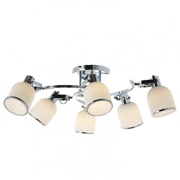 Люстра Flora на 6 плафонов-колокольчиков Белый (MT008/6)