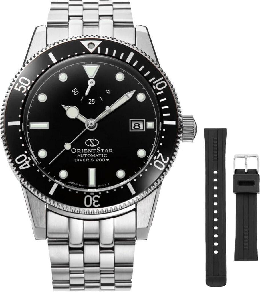 Наручний годинник чоловічий Orient Star Diver 1964 II Limited Edition RE-AU0601B00B з ремінцем RE-AU0601B00B з сталевим корпусом та сапфіровим склом Наручний годинник чоловічий Orient Star Diver 1964 II Limited Edition RE-AU0601B00B з ремінцем RE-AU0601B00B з сталевим корпусом та сапфіровим склом