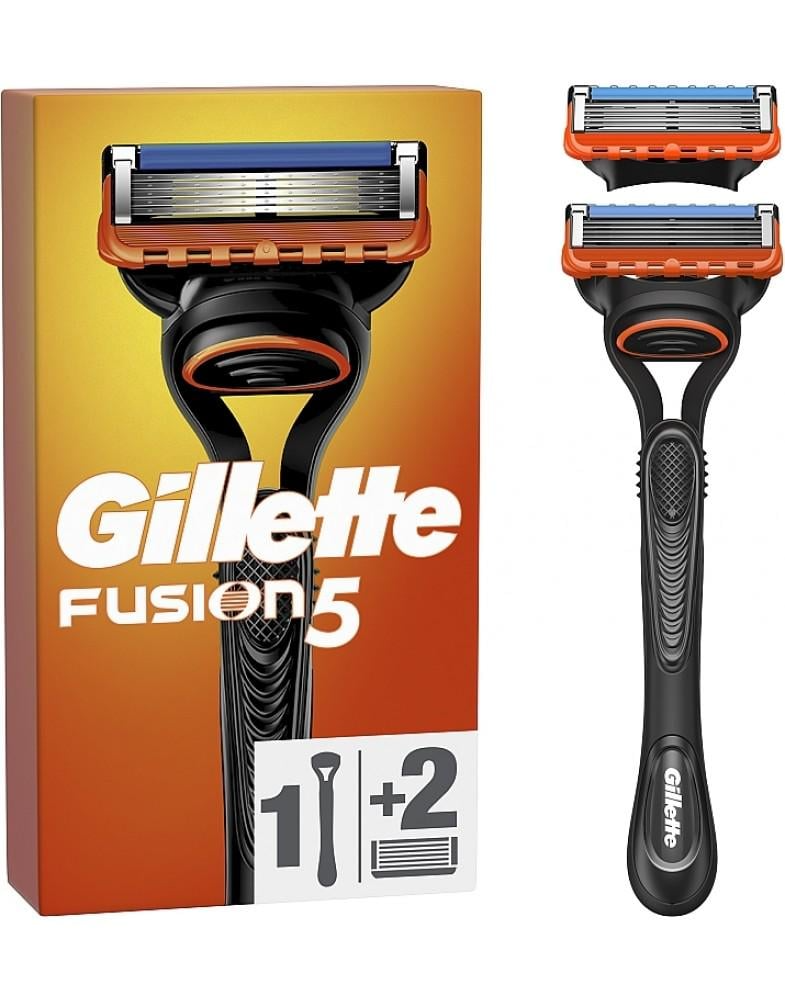 Станок для бритья мужской Gillette Fusion5 и 2 сменных картриджа.